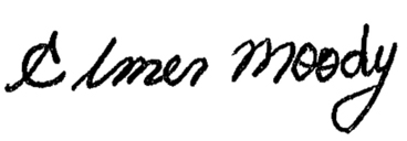 Elmer Moody's signature